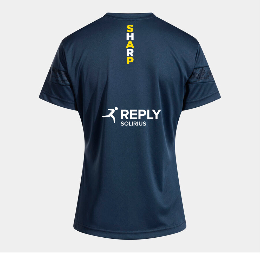 SHARP Pickleball Premium Ladies Player Top [Colour - Navy/Yellow]