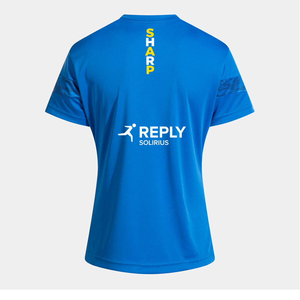SHARP Pickleball Premium Ladies Player Top [Colour - Light Blue/Yellow]