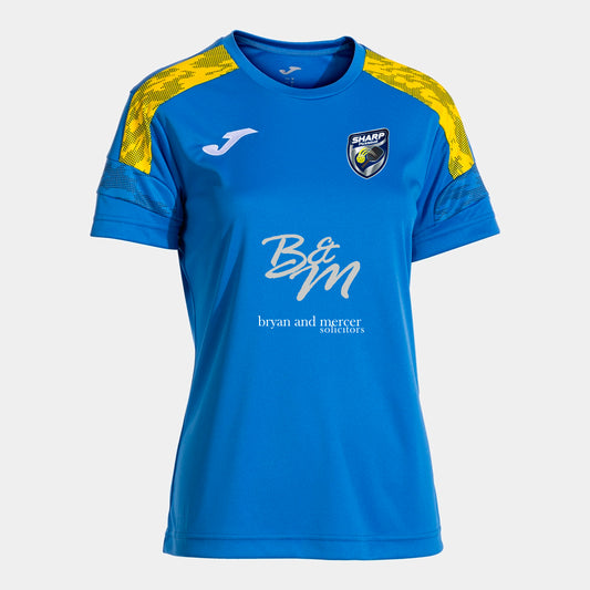 SHARP Pickleball Premium Ladies Player Top [Colour - Light Blue/Yellow]