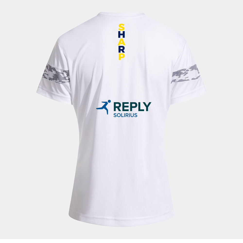 SHARP Pickleball Premium Mens Player Top [Colour - White/Blue]