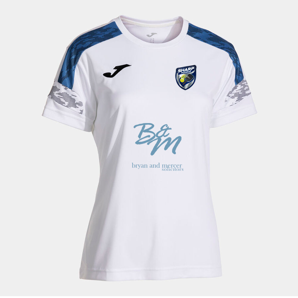SHARP Pickleball Premium Ladies Player Top [Colour - White/Blue]