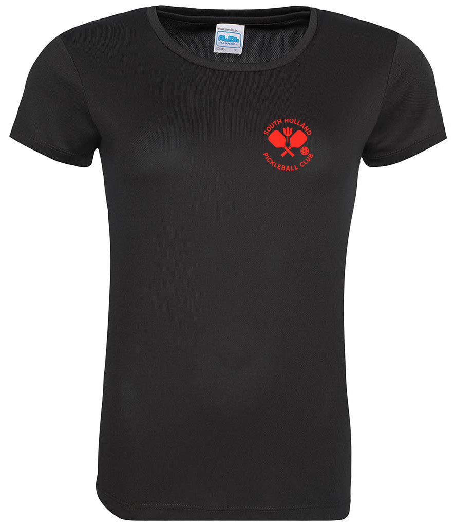 South Holland Pickleball Club Ladies Player Top [Colour - Jet Black]