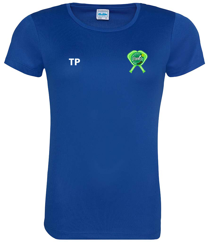 Royal Wootton Bassett Pickleball Club Ladies Cool T Player Top [Colour - Royal Blue]