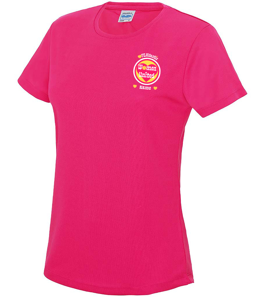Women United Cool T Player Top [Colour - Hot Pink]