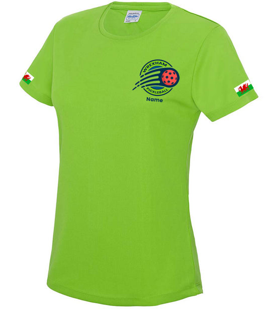 Wrexham Pickleball Club Ladies Cool T Player Top [Colour - Electric Green]