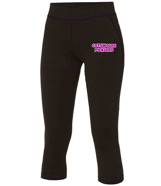 Cotswolds Picklers Ladies Capris Leggings [Colour - Jet Black]