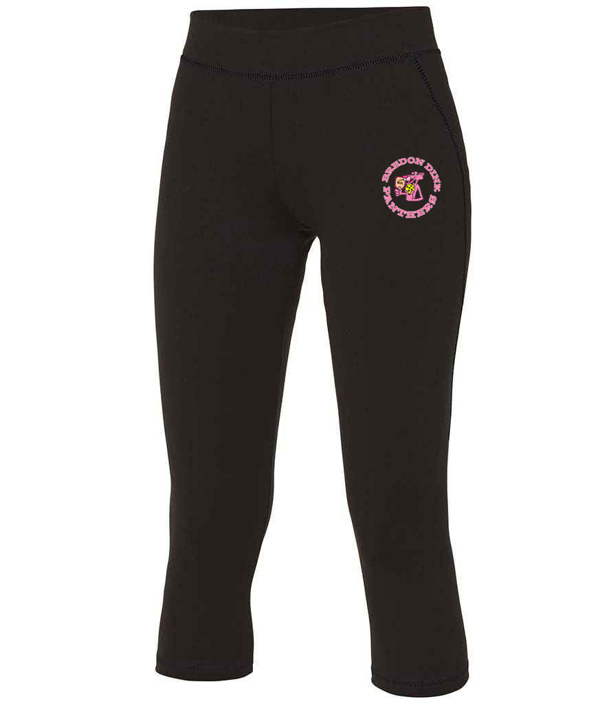 Bredon Dink Panthers Ladies Capris Leggings [Colour - Jet Black]