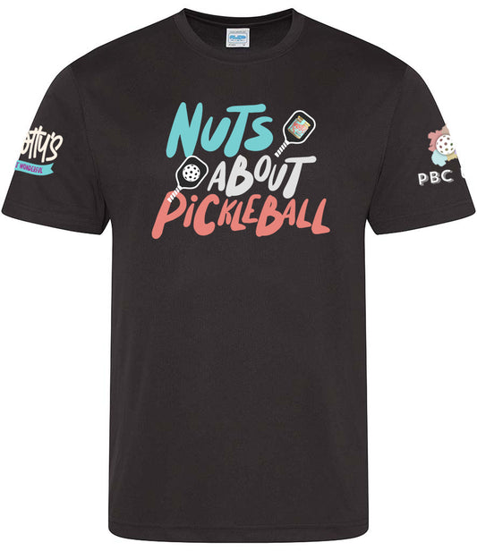 'Nuts About Pickleball' Unisex Player Top [Colour - Black]