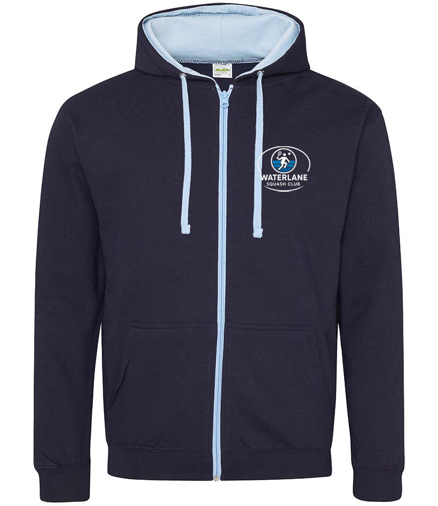 Waterlane Squash Club Unisex Contrast Zoodie [Colour - New French Navy/Sky Blue]