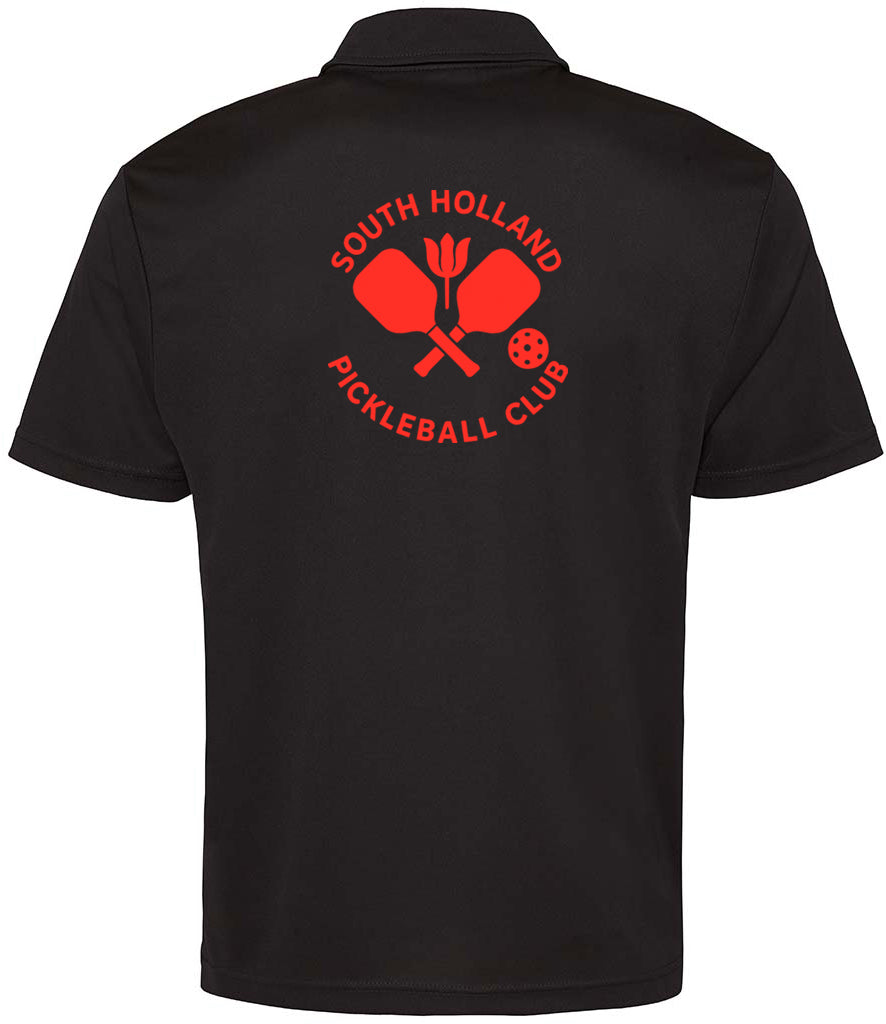 South Holland Pickleball Club Unisex Polo Top [Colour - Jet Black]