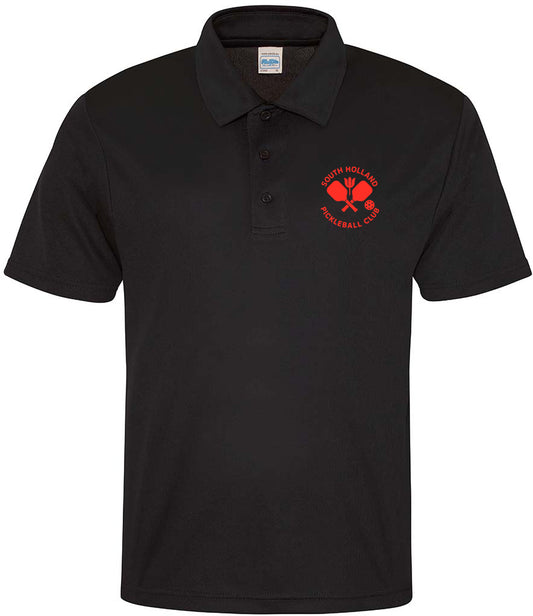 South Holland Pickleball Club Unisex Polo Top [Colour - Jet Black]
