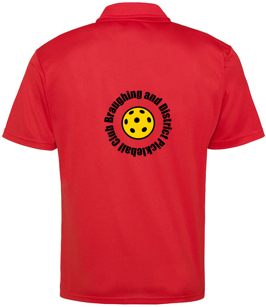 BaD Pickleball Unisex Polo Player Top [Colour - Fire Red]