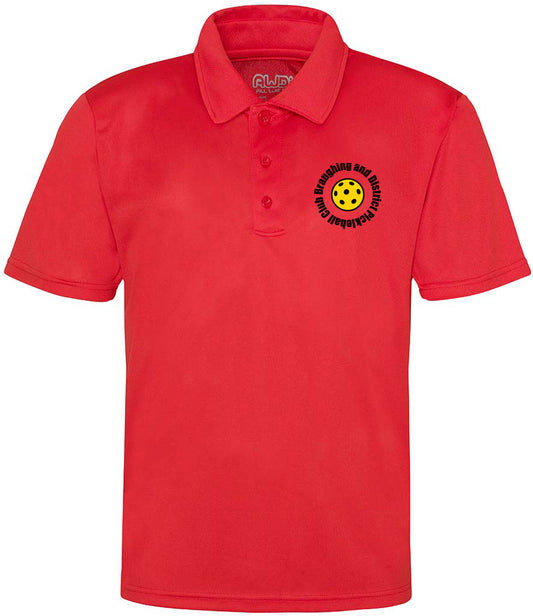 BaD Pickleball Unisex Polo Player Top [Colour - Fire Red]