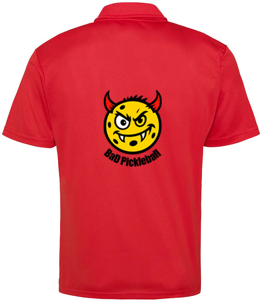 BaD Pickleball Unisex Polo Player Top [Colour - Fire Red]