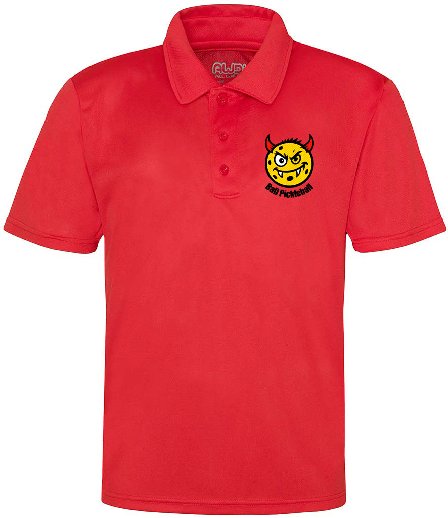 BaD Pickleball Unisex Polo Player Top [Colour - Fire Red]