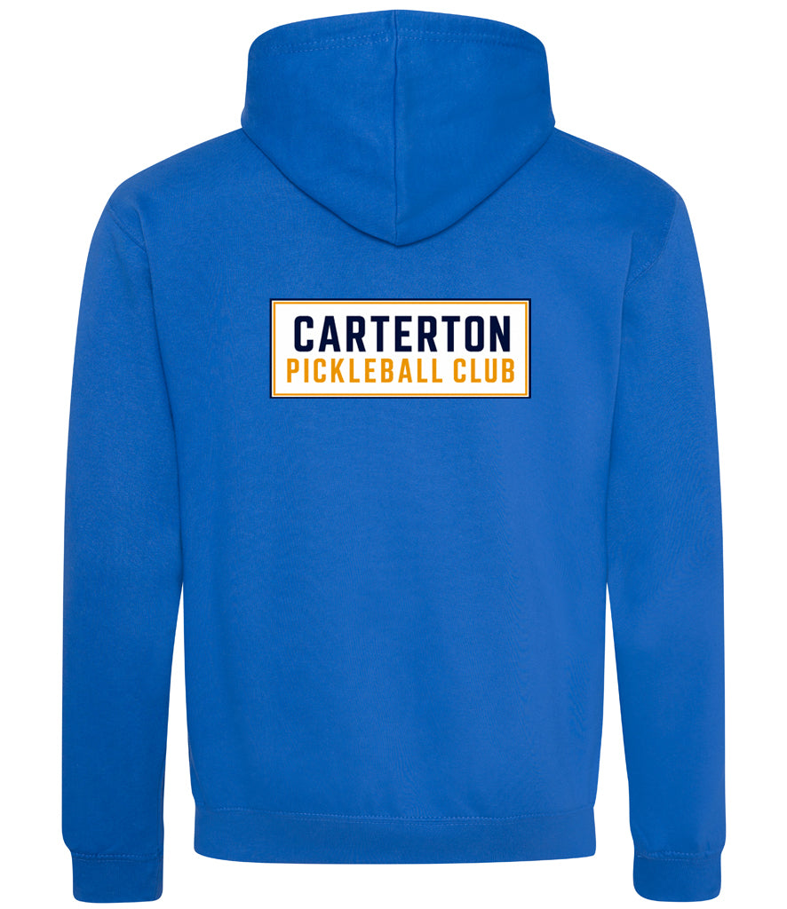 Carterton Pickleball Club Unisex Contrast Hoodie [Colour - Royal Blue/Arctic White]