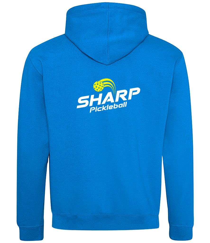 SHARP Pickleball Unisex Contrast Zoodie [Colour - Sapphire Blue/Heather Grey]