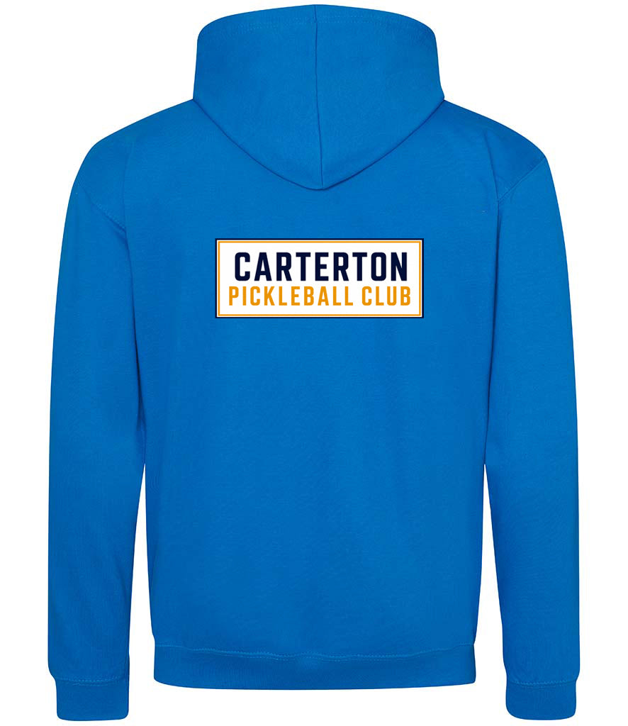 Carterton Pickleball Club Unisex Contrast Zoodie [Colour - Sapphire Blue/Heather Grey]