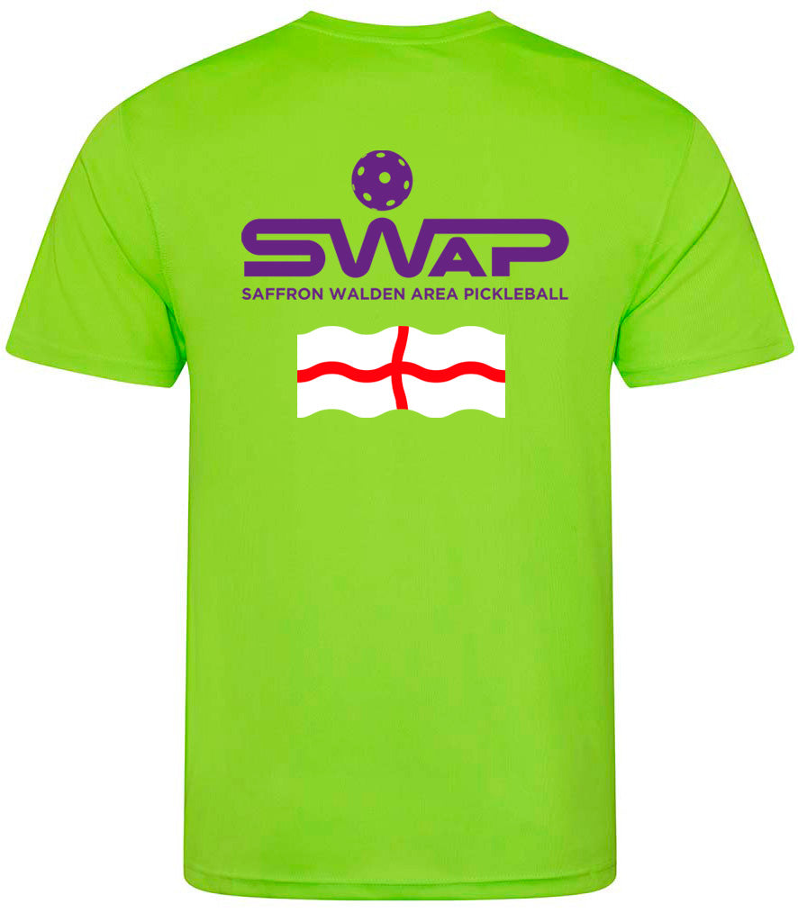 Saffron Walden Pickleball Mens Player Top (Colour - Electric Green]