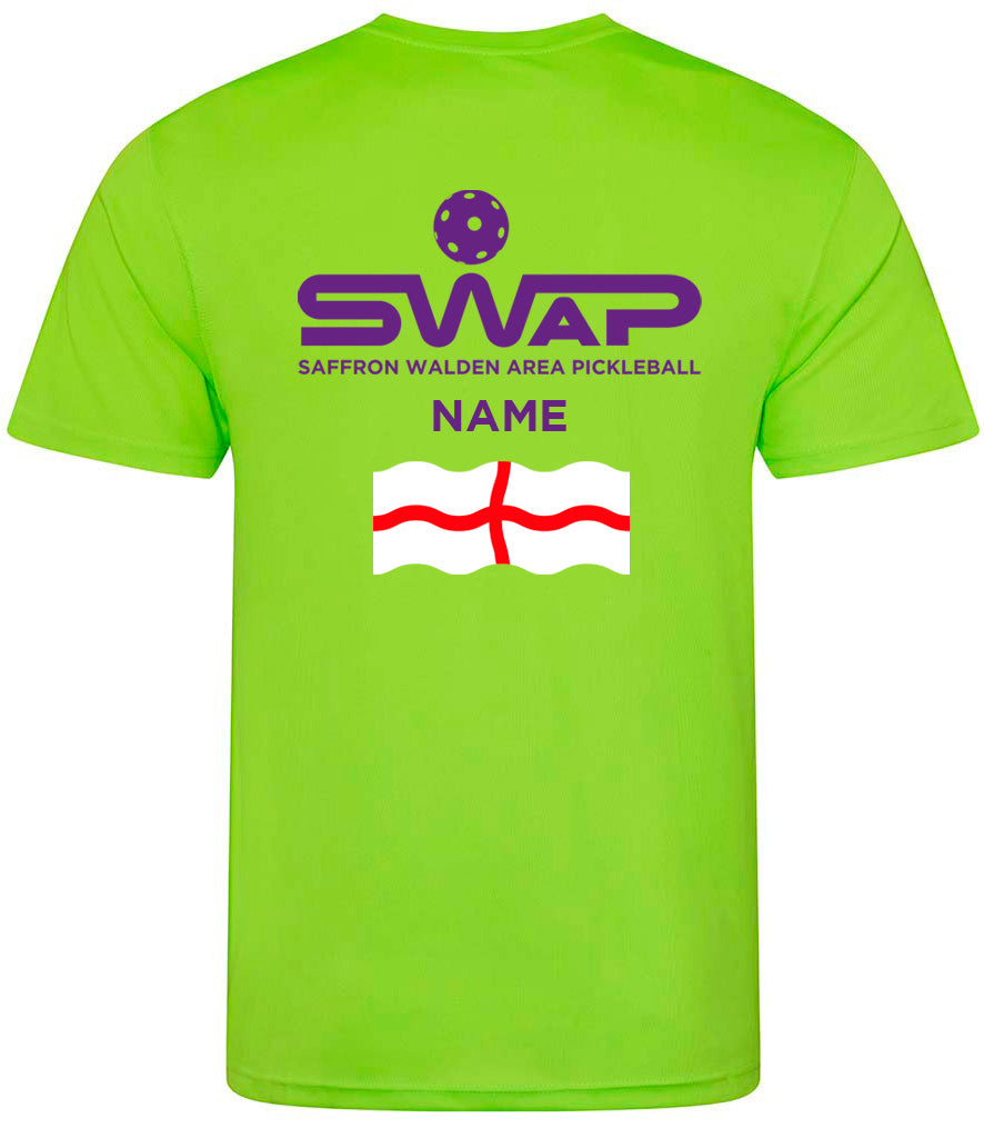 Saffron Walden Pickleball Mens Player Top (Colour - Electric Green]