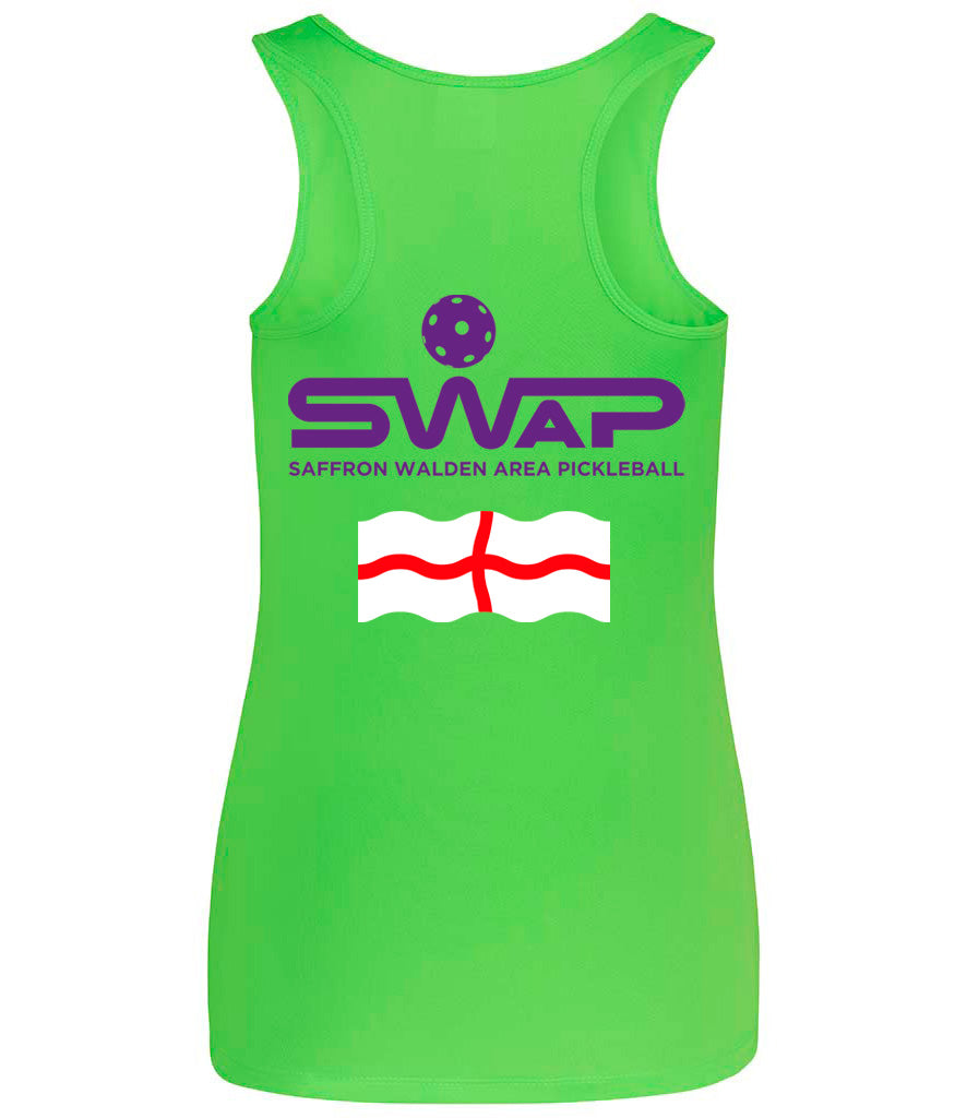 Saffron Walden Pickleball Ladies Vest [Colour - Electric Green]