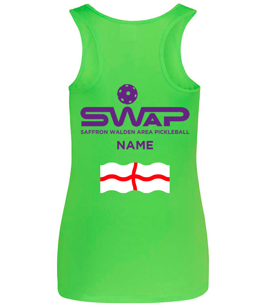 Saffron Walden Pickleball Ladies Vest [Colour - Electric Green]