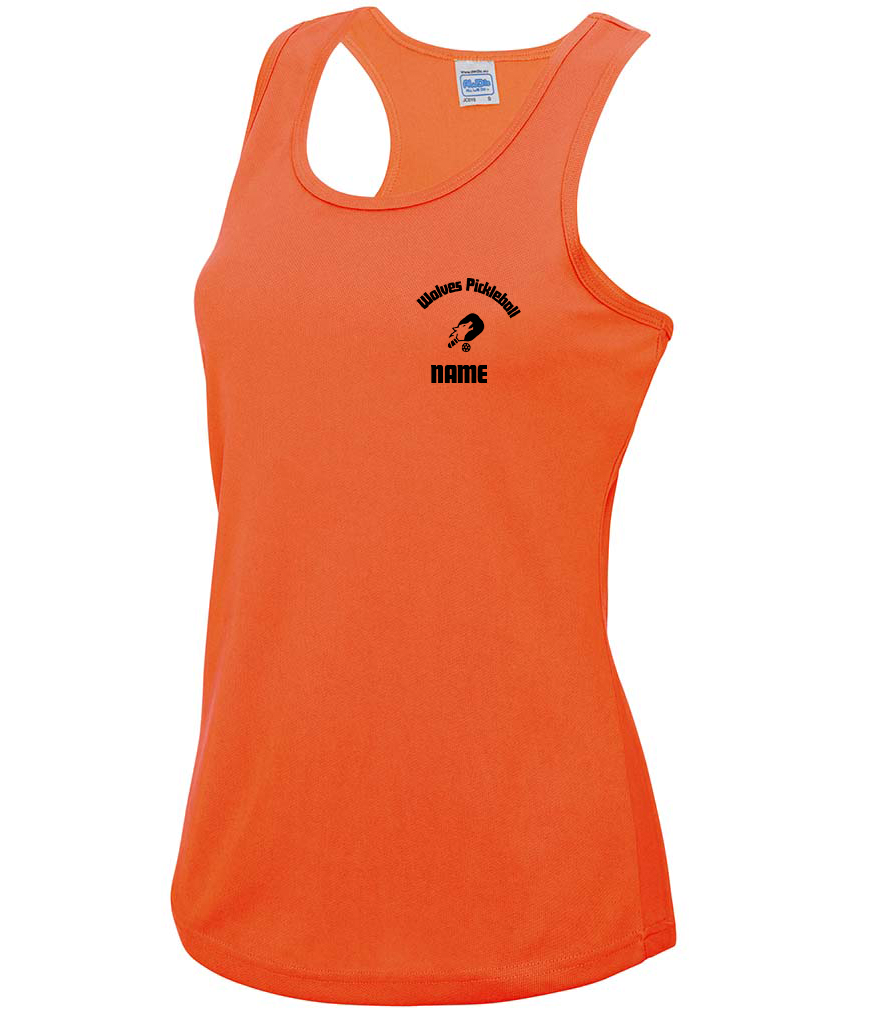 Wolves Pickleball Ladies Vest [Colour - Electric Orange]