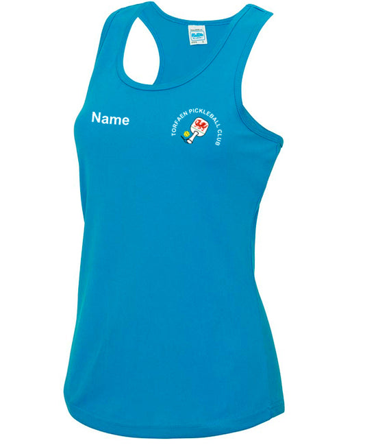 Torfaen Pickleball Club Ladies Vest [Colour – Sapphire Blue]
