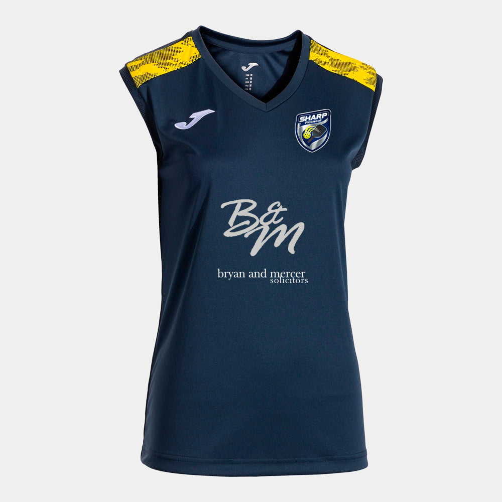 SHARP Pickleball Premium Ladies Vest [Colour - Navy/Yellow]