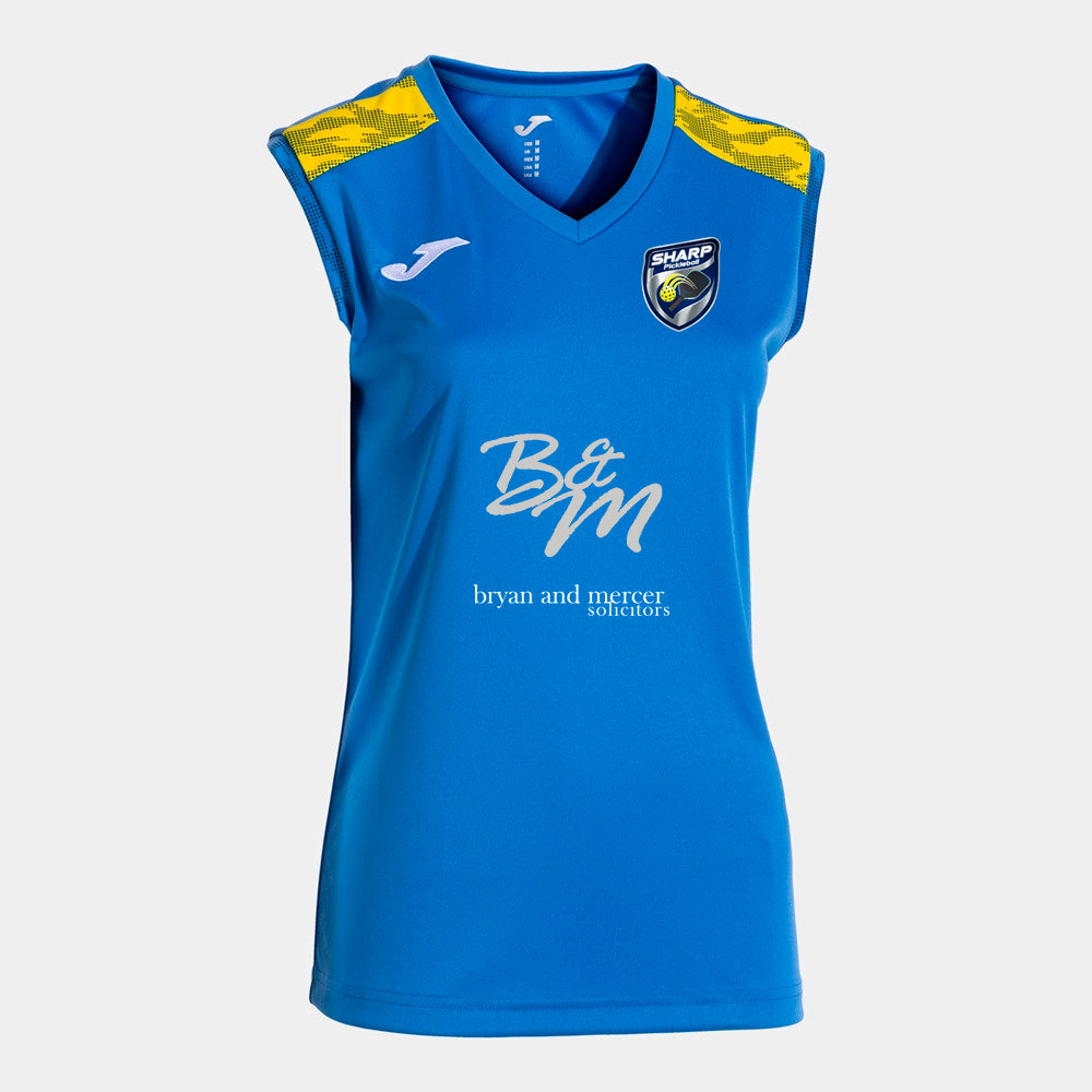 SHARP Pickleball Premium Ladies Vest [Colour - Light Blue/Yellow]