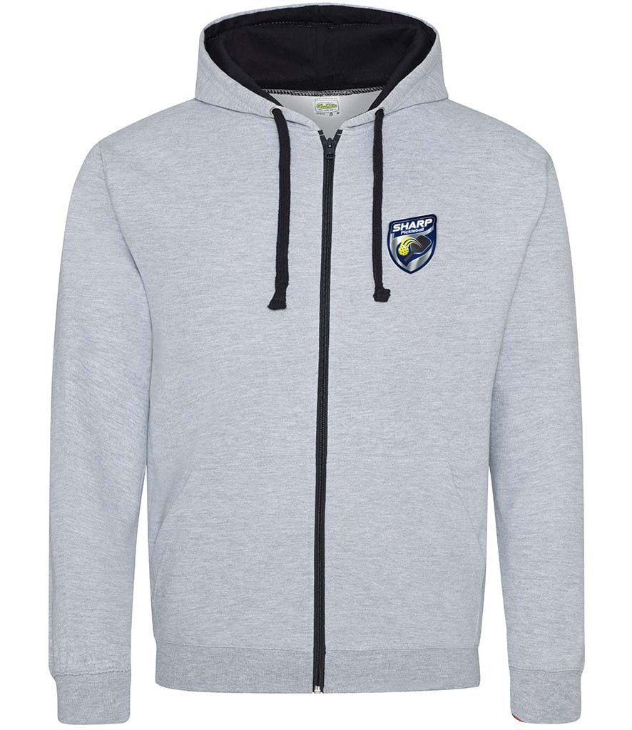 SHARP Pickleball Contrast Zoodie [Colour - Heather Grey/French Navy]