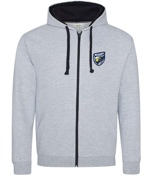 SHARP Pickleball Contrast Zoodie [Colour - Heather Grey/French Navy]