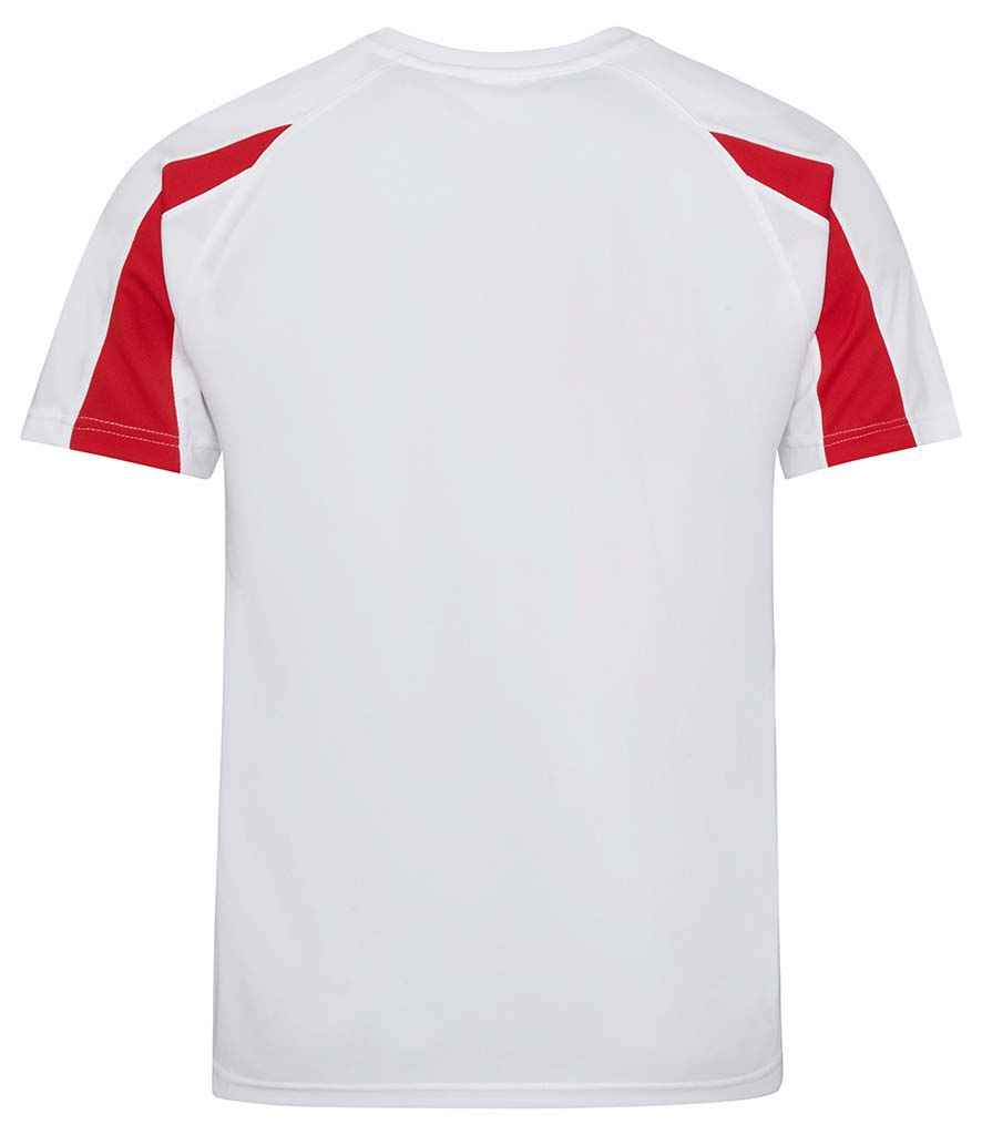 Unisex Contrast Player Top [Colour - Arctic White/Fire Red] Back