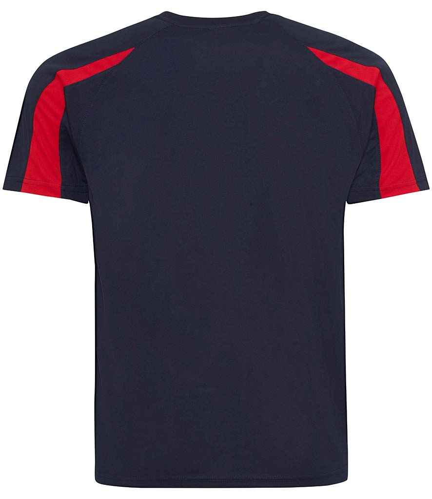 Unisex Contrast Player Top [Colour - French Navy/Fire Red] Back