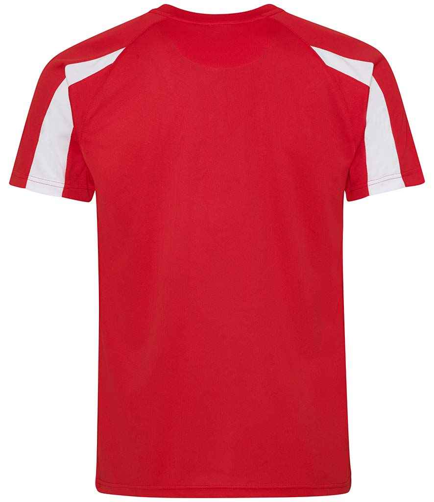 Unisex Contrast Player Top [Colour - Fire Red/Arctic White] Back