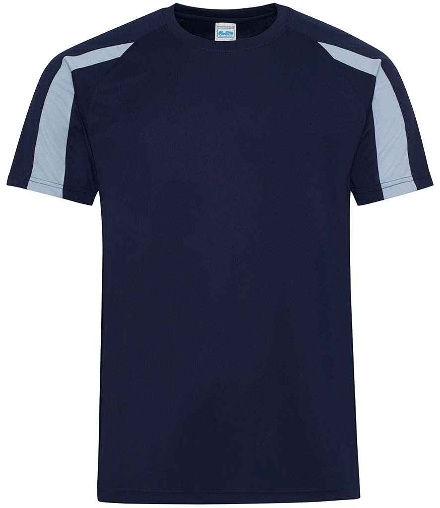Unisex Contrast Player Top [Colour - Oxford Navy/Sky Blue] Front