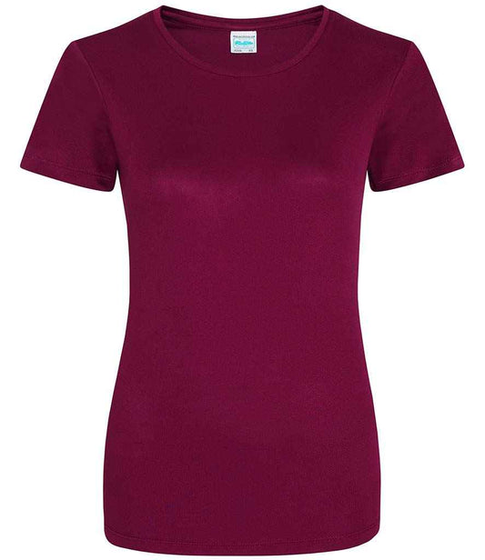 Ladies Cool T Player Top [Colour - Burgundy] Front