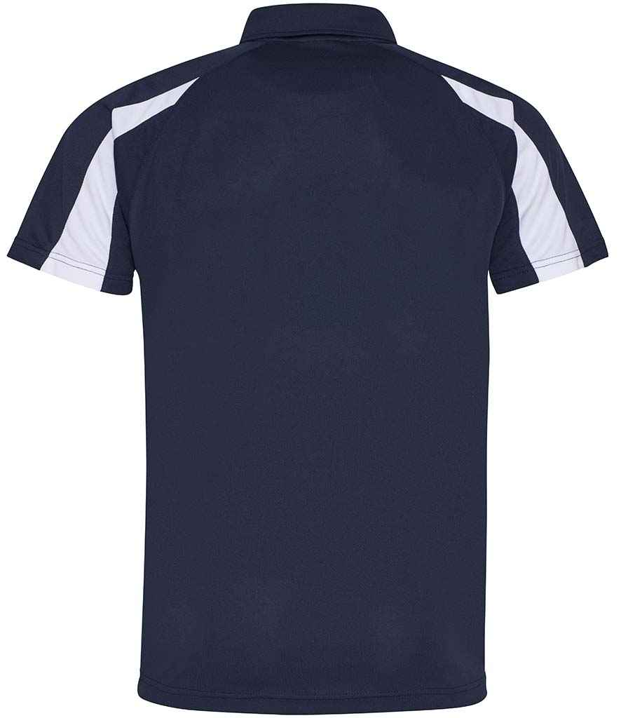 Unisex Contrast Polo Player Top [Colour - French Navy/Arctic White] Back