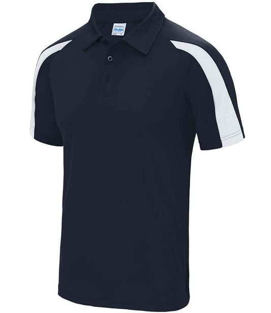 Unisex Contrast Polo Player Top [Colour - French Navy/Arctic White] Front