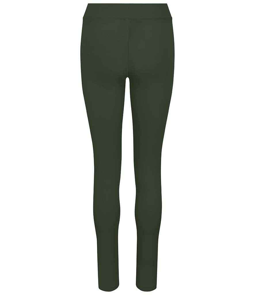 Ladies Full Length Leggings [Colour - Combat Green] Back