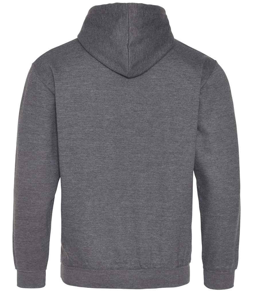 Unisex Contrast Hoodie [Colour - Charcoal/Burgundy] Back