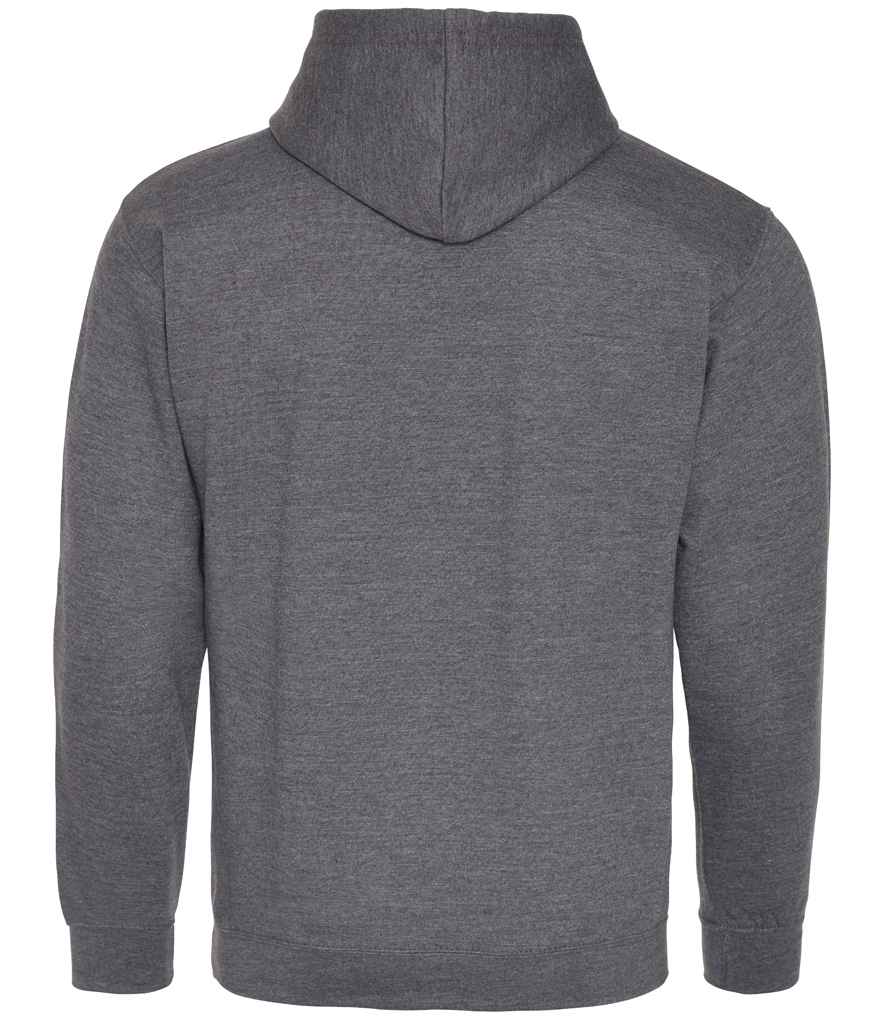 Unisex Contrast Hoodie [Colour - Charcoal/Heather Grey] Back