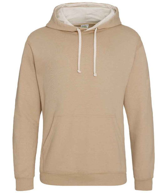 Unisex Contrast Hoodie [Colour - Desert Sand/Vanilla Milkshake] Front