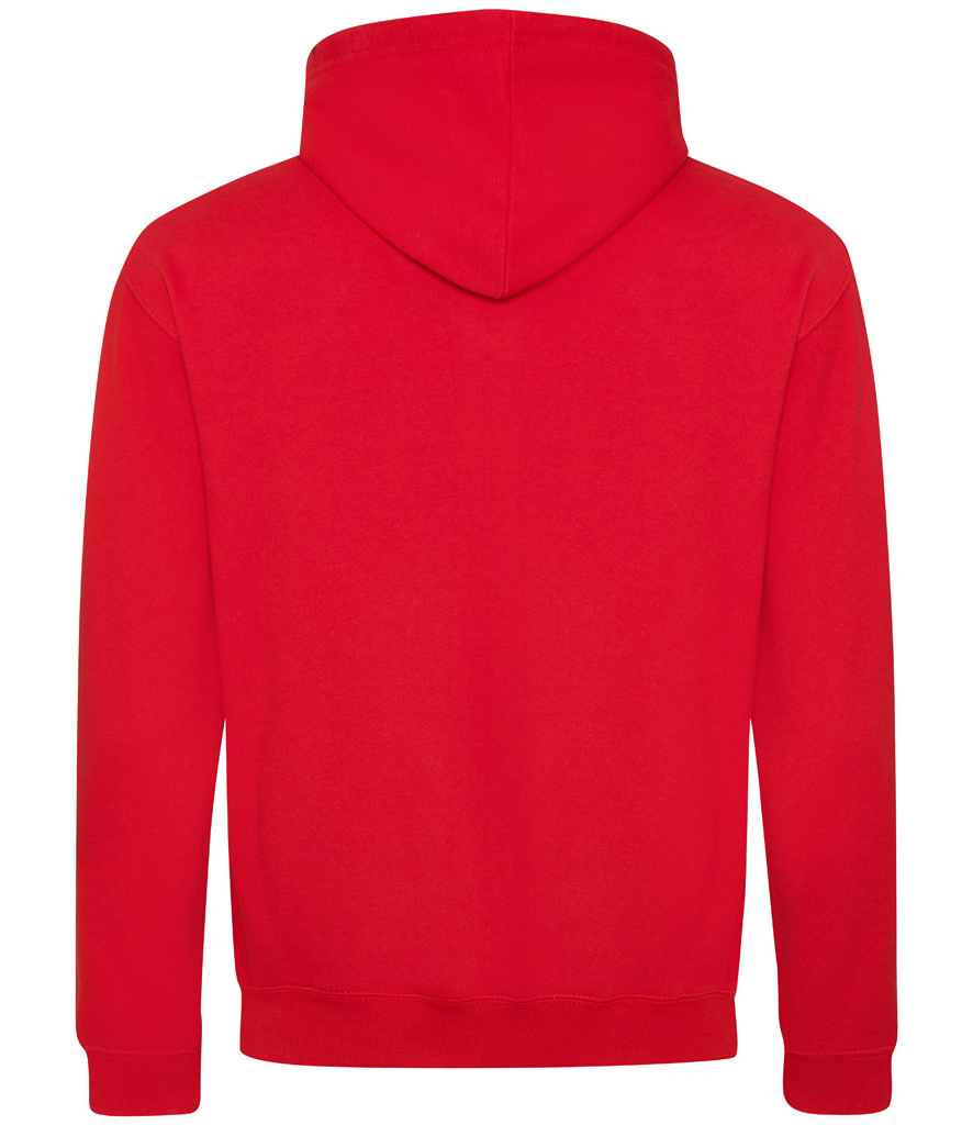 Unisex Contrast Hoodie [Colour - Fire Red/Jet Black] Back
