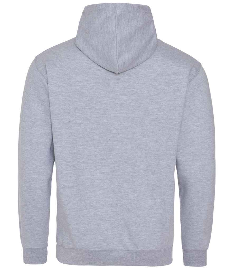 Unisex Contrast Hoodie [Colour - Heather Grey/New French Navy] Back