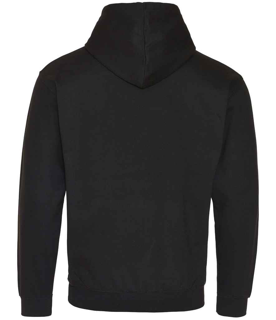 Unisex Contrast Hoodie [Colour - Jet Black/Fire Red] Back