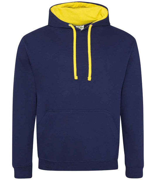 Unisex Contrast Hoodie [Colour - Oxford Navy/Sun Yellow] Front