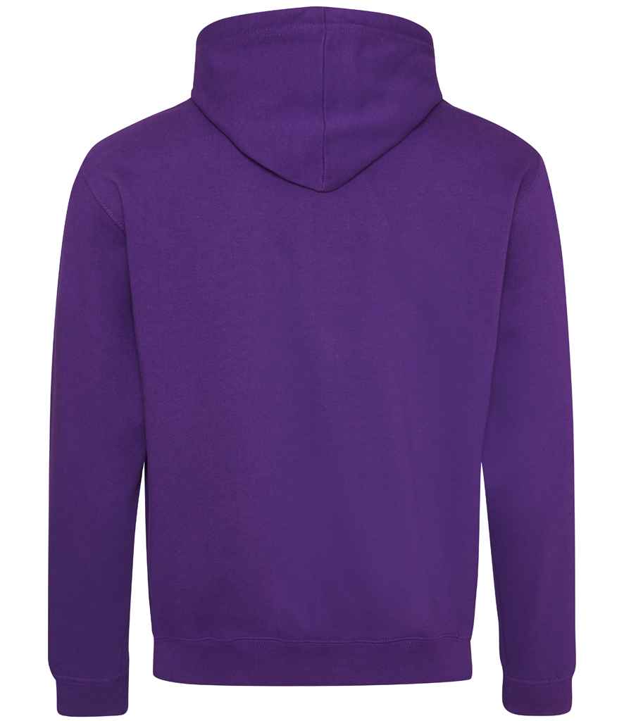 Unisex Contrast Hoodie [Colour - Purple/Heather Grey] Back