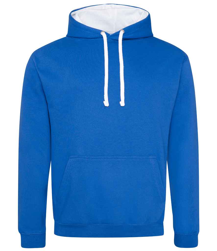 Unisex Contrast Hoodie [Colour - Royal Blue/Arctic White] Front